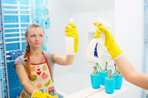 Fulham Cleaner staff using PPE during a safe cleaning job