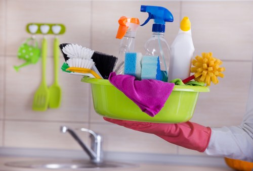 Deep cleaning service in a Fulham apartment kitchen