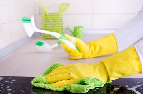 Trusted Fulham cleaner maintaining a tidy office environment