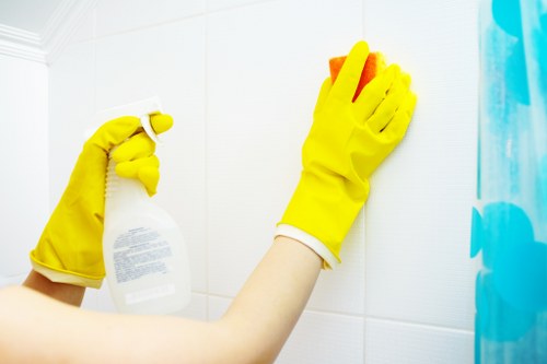 Professional-style home cleaning routine in a Fulham property
