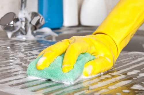 Risk assessment being carried out before cleaning begins