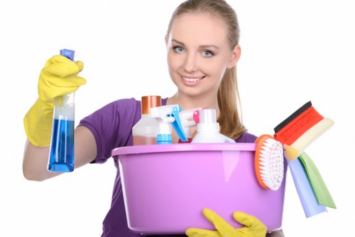 Local Fulham carpet cleaner treating carpet fibres with specialist solution